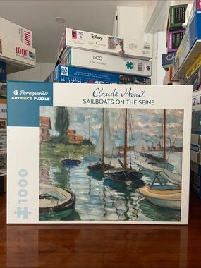 Pomegranate Claude Monet Sailboats on the Seine - 1000 Piece Puzzle